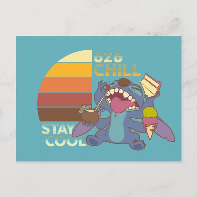 Stitch - Chill & Stay Cool Postcard (Front)