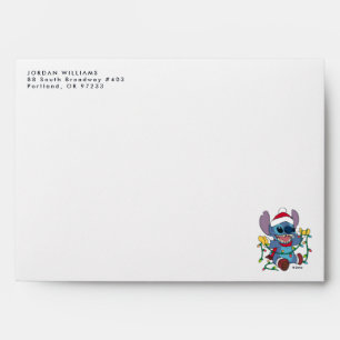 Stitch Christmas Lights Envelope
