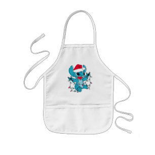 Stitch   Christmas Lights Kids' Apron