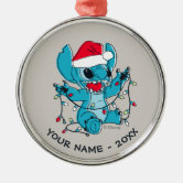 Stitch Christmas Lights Stanley Ornament Custom Name - Teespix