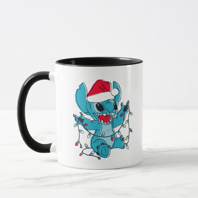 Stitch | Christmas Lights Mug (Left)