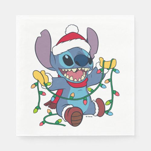 Stitch Christmas Lights Napkins