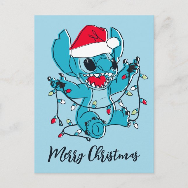 Stitch | Christmas Lights Postcard (Front)