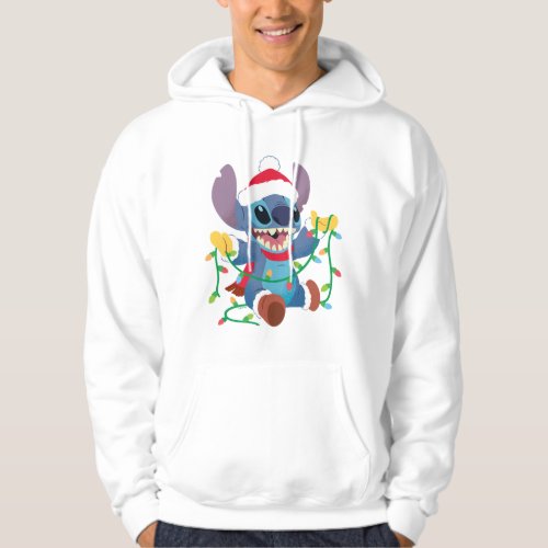 Stitch Christmas Lights Stylized Hoodie