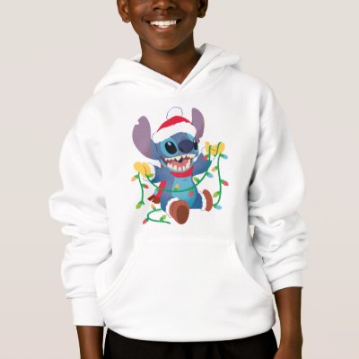Stitch Christmas Lights Stylized Hoodie