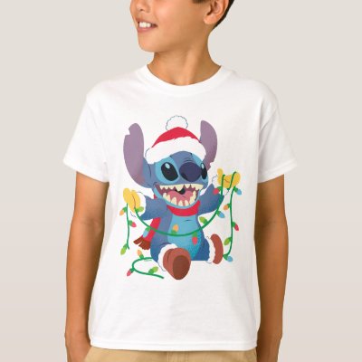 Stitch Christmas Lights Stylized T-Shirt