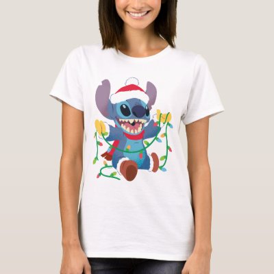 Stitch Christmas Lights Stylized T-Shirt