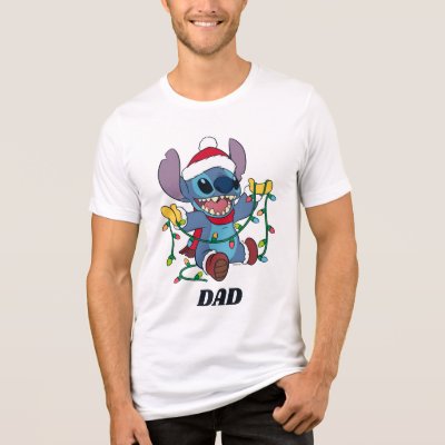 Stitch Christmas Lights Tri-Blend Shirt