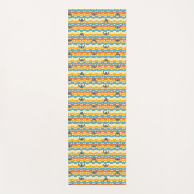 Stitch Colorful Wave Pattern Yoga Mat (Front)