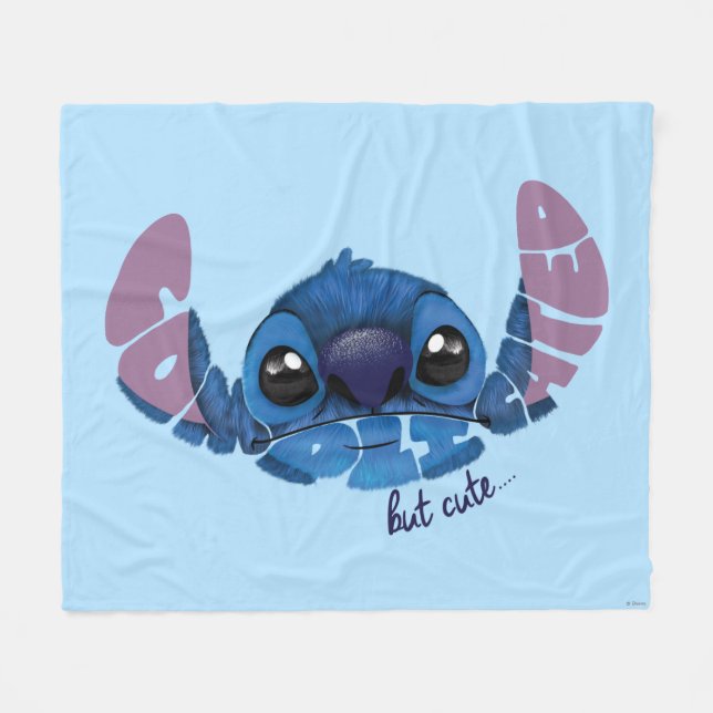 Stitch | Complicated But Cute 2 Fleece Blanket (Front (Horizontal))