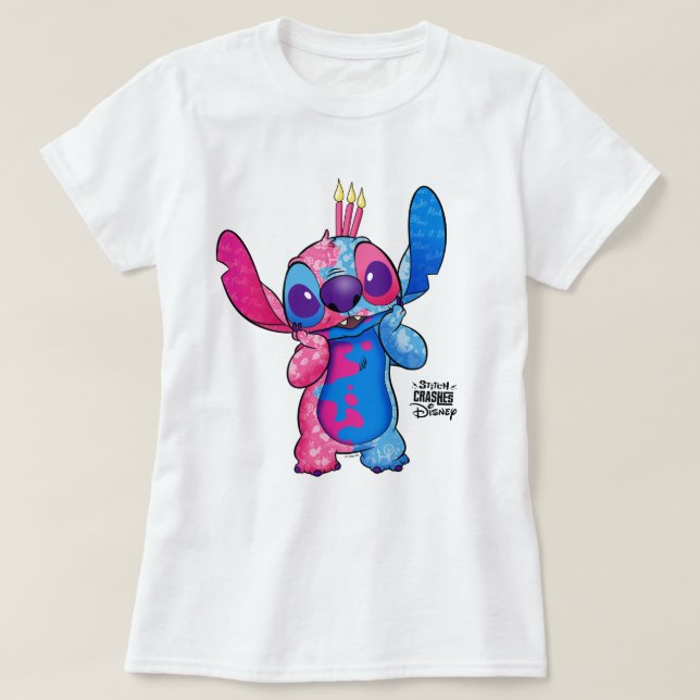 Stitch Crashes Disney | Sleeping Beauty T-Shirt (Design Front)