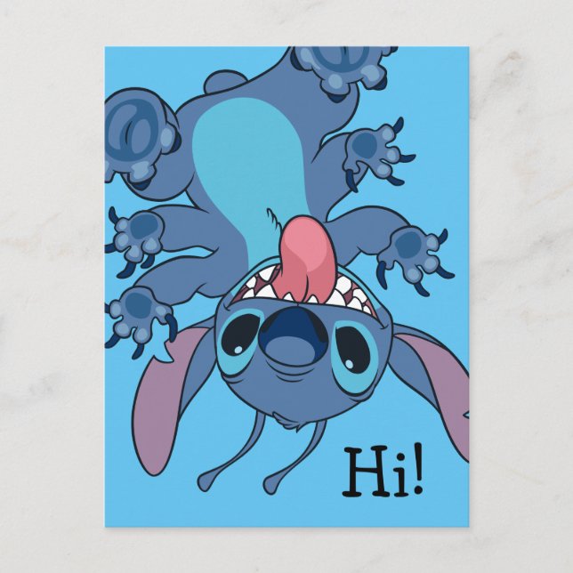 Stitch Crawling The Walls - Hi! Postcard (Front)