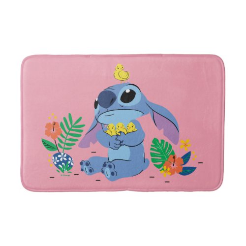 Stitch Cuddling Baby Easter Chicks Bath Mat