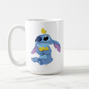 Stitch Cuddling Baby Easter Chicks Coffee Mug