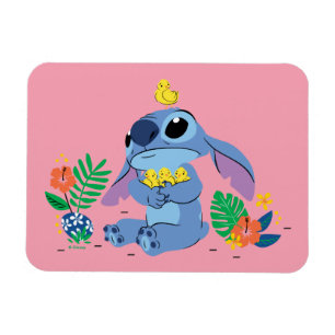 Stitch Cuddling Baby Easter Chicks Magnet