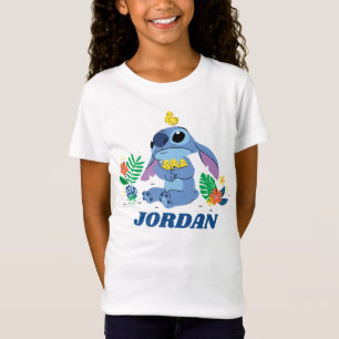 Stitch Cuddling Baby Easter Chicks T-Shirt