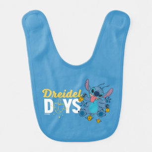 Stitch Dreidel Days Baby Bib