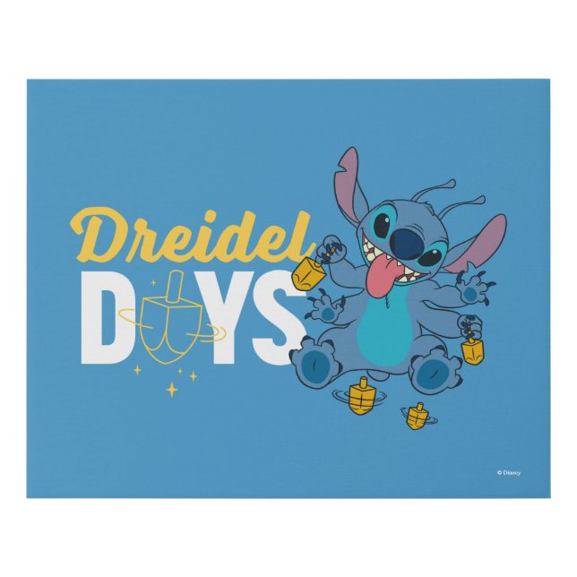 Stitch | Dreidel Days Faux Canvas Print (Front)