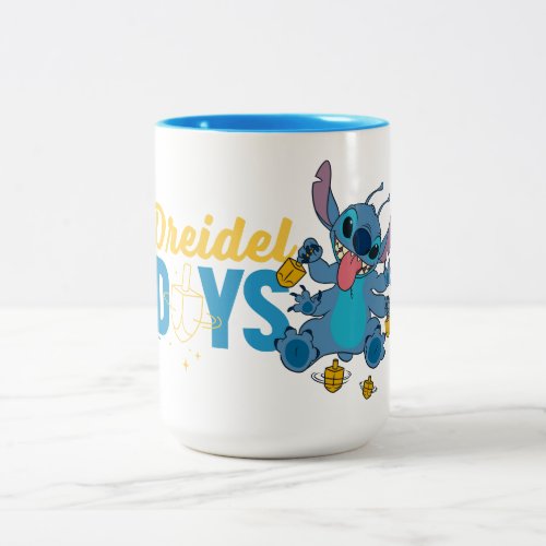 Stitch  Dreidel Days Two_Tone Coffee Mug