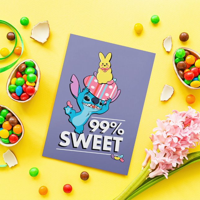 Stitch | Easter - 99% Sweet Postcard (Card on table)