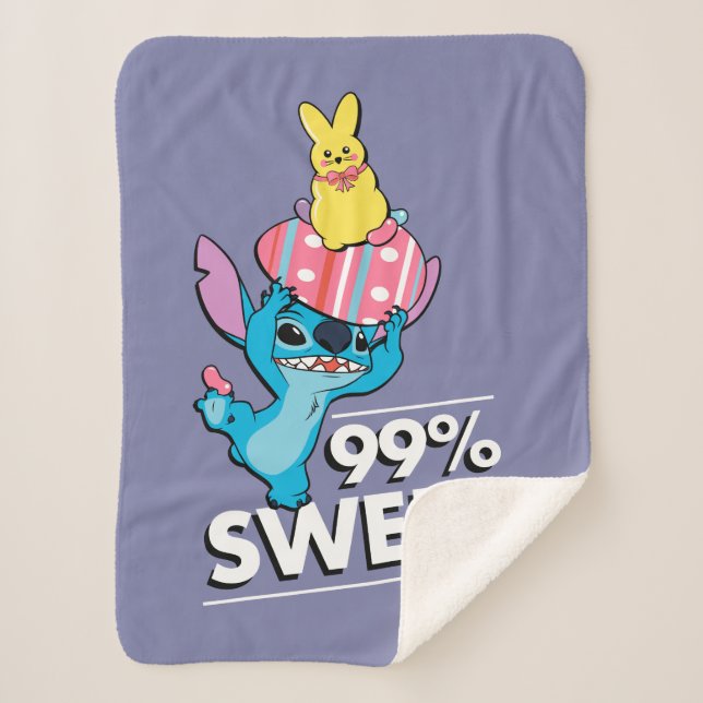 Stitch | Easter - 99% Sweet Sherpa Blanket (Front)