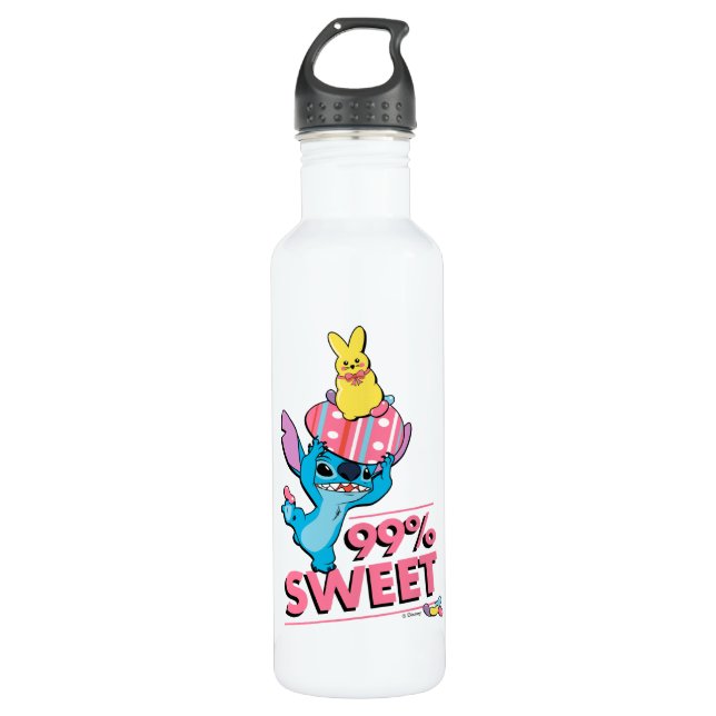 Stitch | Easter - 99% Sweet Stainless Steel Water Bottle (Front)