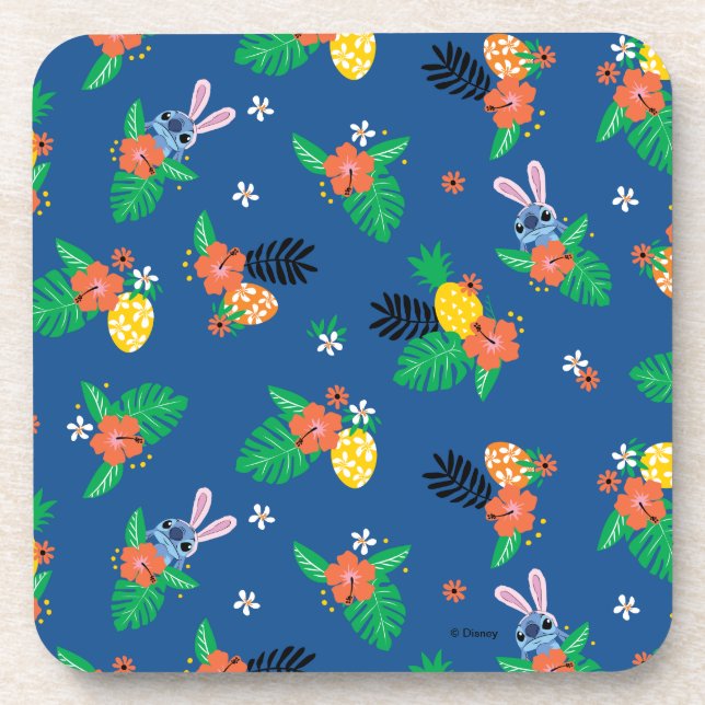 Stitch Easter Pattern Beverage Coaster (Front)