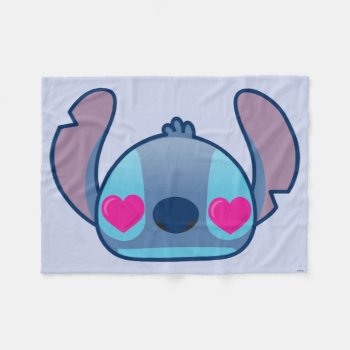 Stitch Emoji Fleece Blanket by LiloAndStitch at Zazzle