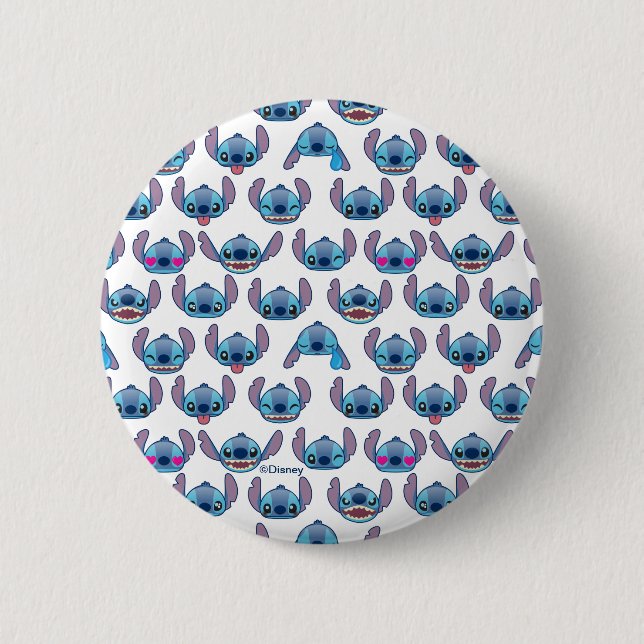 Stitch Emoji Pattern Button (Front)