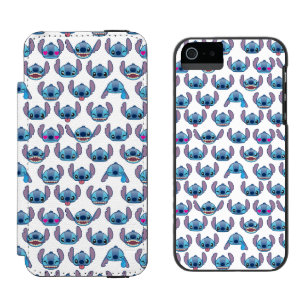 Stitch Emoji Pattern iPhone SE/5/5s Wallet Case