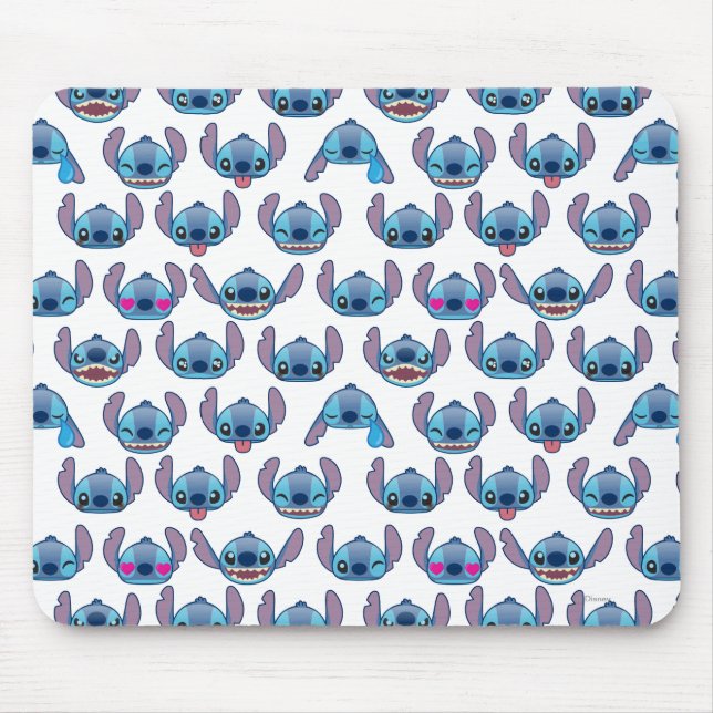 Stitch Emoji Pattern Mouse Pad (Front)