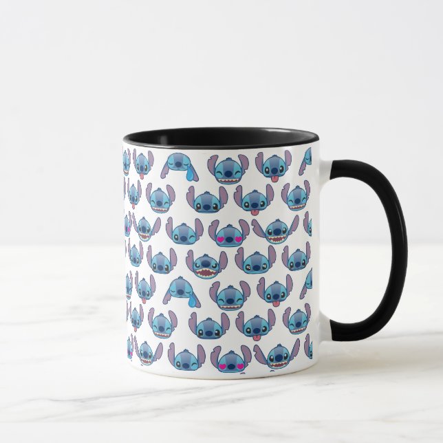 Stitch Emoji Pattern Mug (Right)