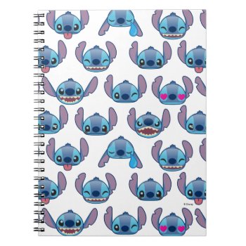 Stitch Emoji Pattern Notebook by LiloAndStitch at Zazzle