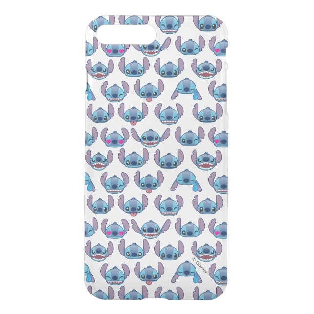 Stitch Emoji Pattern Uncommon iPhone Case (Back)