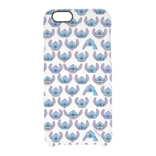 Stitch Emoji Pattern Clear iPhone 66S Case