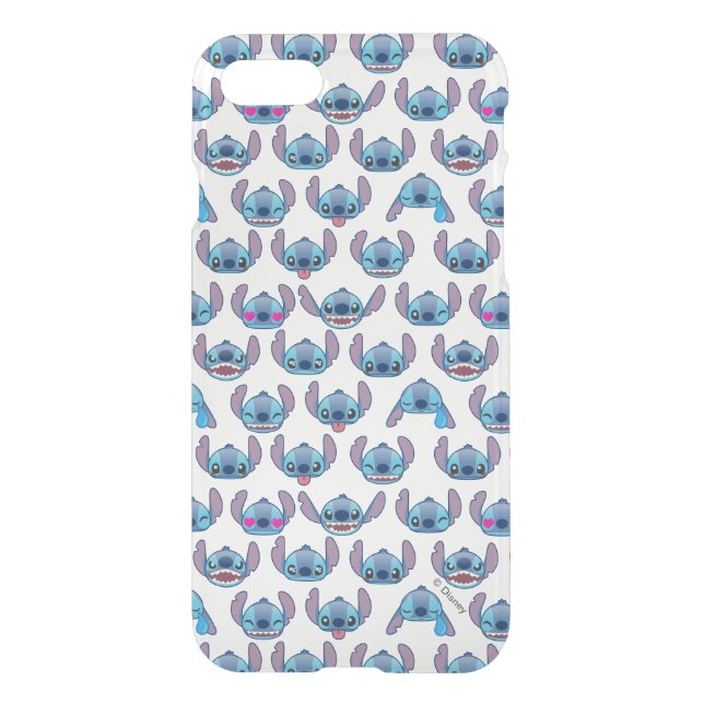 Stitch Emoji Pattern Uncommon iPhone Case (Back)
