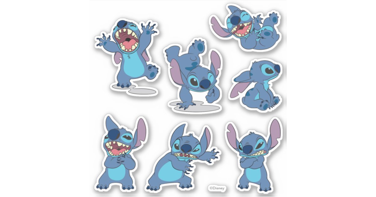 Stitch Emotive Pose Collection Sticker