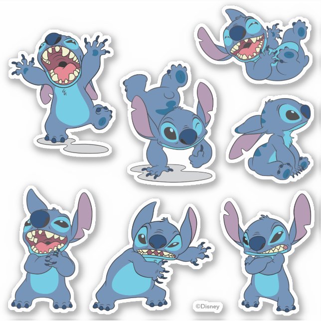 Stitch Emotive Pose Collection Sticker (Front)
