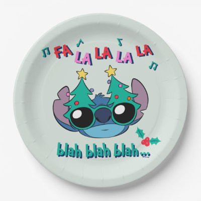 Stitch Fa La La La La - Holiday Harmonies! Paper Plates