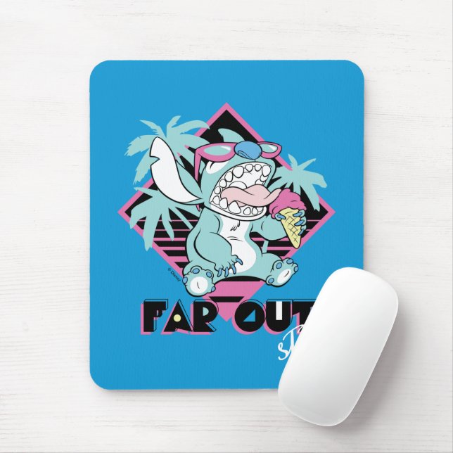 Stitch | Far Out Retro Graphic Mouse Pad (With Mouse)