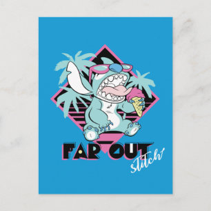 Stitch Far Out Retro Graphic Postcard