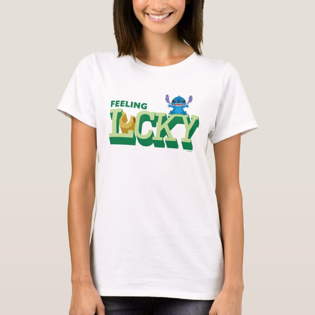 Stitch Feeling Lucky T-Shirt (Front)