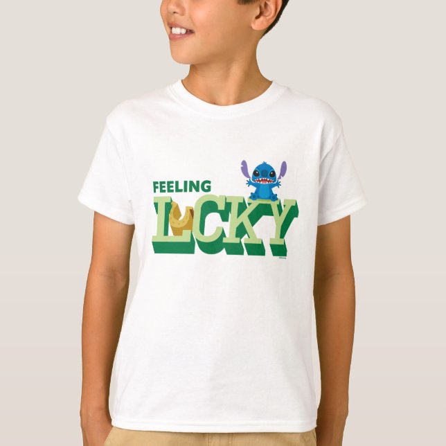 Stitch Feeling Lucky T-Shirt (Front)