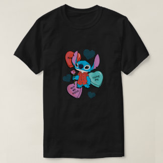 Stitch Funny Candy Hearts Valentine's Day T-Shirt