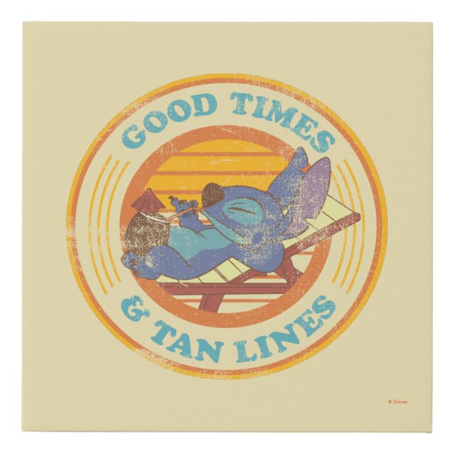 Stitch | Good Times & Tan Lines Faux Canvas Print (Front)