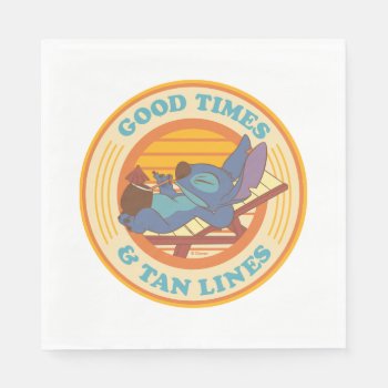 Stitch | Good Times & Tan Lines Napkins by LiloAndStitch at Zazzle