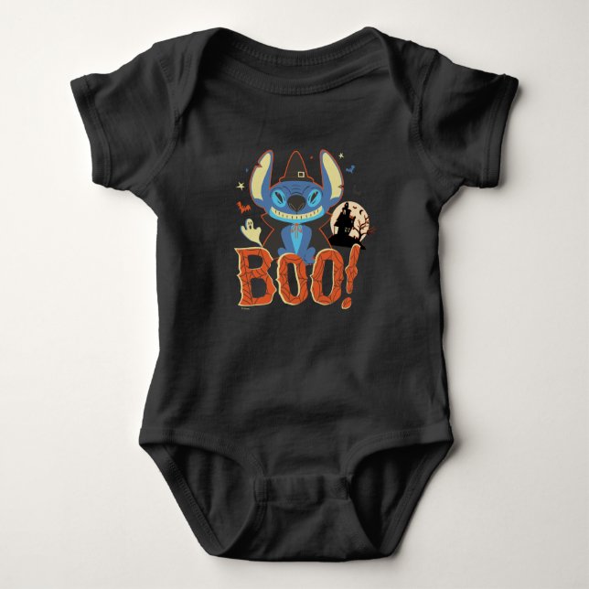 Stitch Halloween Boo Baby Bodysuit (Front)