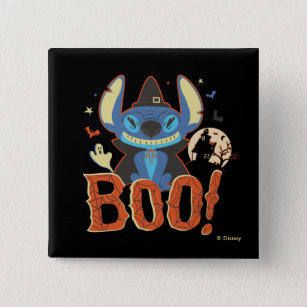 Stitch Halloween Boo Button