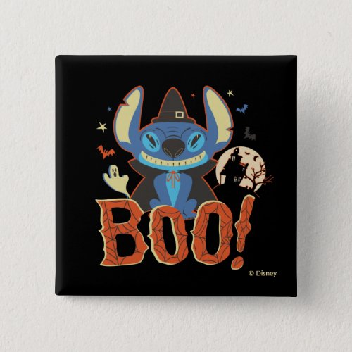 Stitch Halloween Boo Button