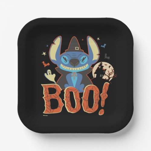 Stitch Halloween Boo Paper Plates